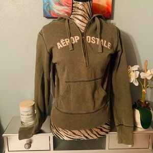 Aeropostal Quarter Zip Hoodie size: Medium